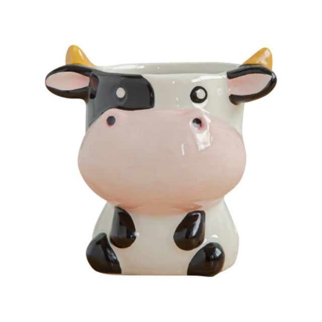 Elephant,Cow,Sheep Plant Window Boxes Cute Animal Flower Pot/Modern White Ceramic Succulent Planter Pots/Tiny Flower Plant Containers Animal Decor