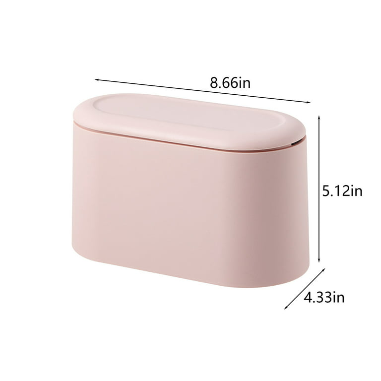 Mini Trash Can with Lid - Removable Small Garbage Can,Plastic Trash Bin,  Counter Top Wastebasket, Counter Garbage Lint Bin for