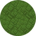 thumbnail image 1 of Ahgly Company Machine Washable Indoor Round Transitional Dark Lime Green Area Rugs, 4' Round, 1 of 7
