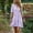 Purple, variant on Dresses for Women V Neck Short Sleeve Plaid A-Line Midi Dress Preppy Vacation Beach Cotton Linen Dress Purple L