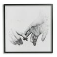 thumbnail image 2 of Stupell Industries Classic Monochrome Gentle Holding Hands Couple Design Framed Wall Art, 17 x 17, Design by Ros Ruseva, 2 of 5