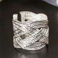 thumbnail image 2 of NUZYZ Silver Plate Claw Ring Woven Mesh Jewelry Gift US 8, 2 of 8
