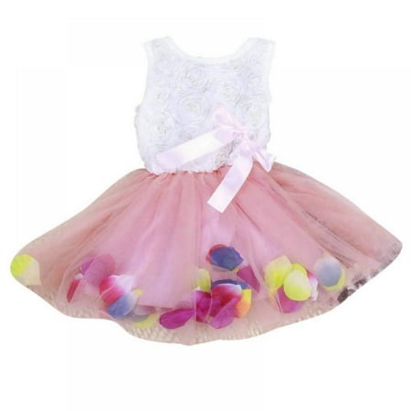 

Stibadium Girl Dress Kids Petal Ruffles Lace Party Wedding Dresses