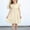 Beige, variant on Crunowin Girls Summer Dress Sleeveless Round Neck Linen Look Flutter Sleeve Detail Kids Casual Summer Dress Coffee Size 6/7