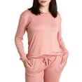 thumbnail image 6 of BLIS Long Sleeve Crew Neck Solid Pajamas (Women's) 2 Piece Set, 6 of 7