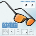 thumbnail image 3 of Viyawise G5 Blue Light Blocking Glasses for Women & Men, Eye Strain Protection Bluelight Blockers Clear Glasses for Better Sleep Reading Indoor Outdoor Computer Gaming, Amber, 3 of 8