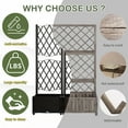 thumbnail image 5 of UBesGoo Plastic Raised Garden Bed with Trellis,  Planter Box with Drainage Holes, Outdoor Privacy Screen for Climbing Plants, Vegetable, Vines,Brown, 5 of 11