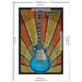 thumbnail image 5 of Art.com Nashville, Tennessee - Guitar Mosaic Art Print by Lantern Press, White Frame Wall Art, 21" x 29", 5 of 5