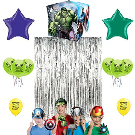 Avengers Incredible Hulk Photo Booth Prop Kit Balloon Decoration Set