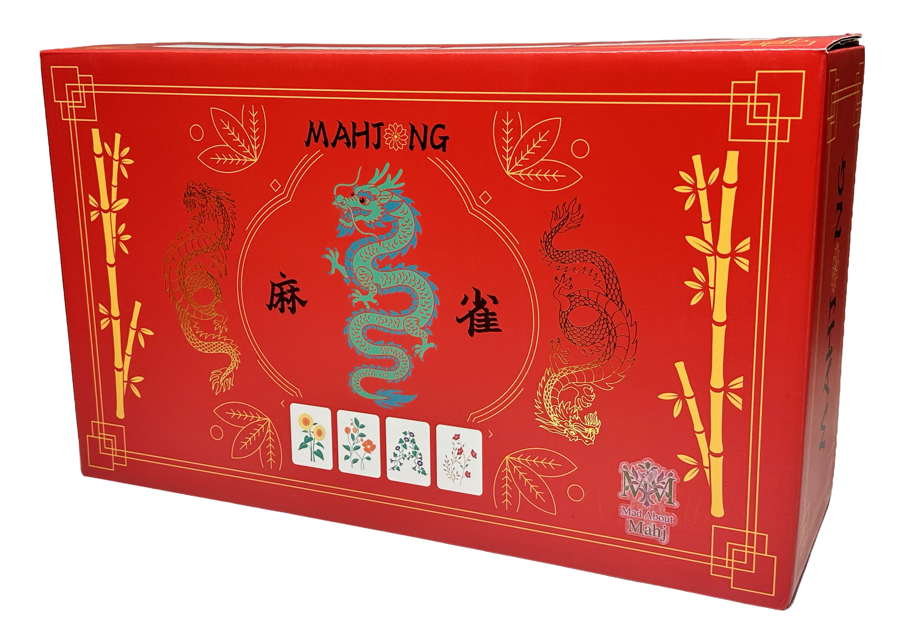 Mahjong set Classic Bold Flower Premium tile game by Mad About Mahj