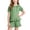 Green, variant on Cethrio Girls Outfit Sets 2 Piece, Summer Plaid Short Sleeve T-shirts and Shorts Sets Pink Size 14