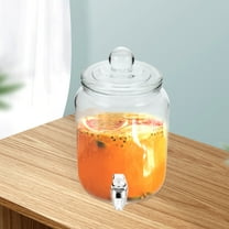 OATIPHO Clear Glass Beverage Jar for Home Use Sealed Drink Container