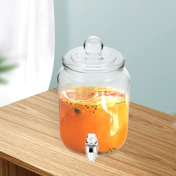 OATIPHO  Clear Glass Beverage Jar for Home Use Sealed Drink Container