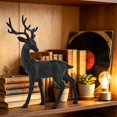 thumbnail image 4 of Christmas Reindeer Figurine Decor, Festive Home Figurine Christmas Holiday Elk Sculpture Ornamenttabletop Decor,Living Room Office Desk Decorative Statue, 4 of 6