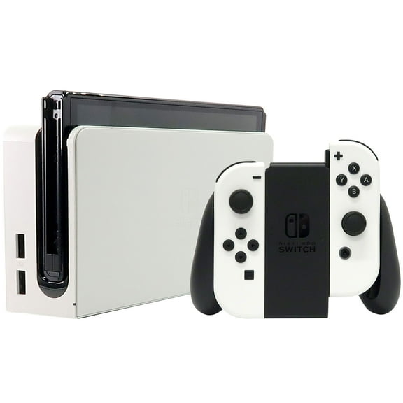 Nintendo Switch OLED Model with White Joy-Con and Dock - 7" OLED Touchscreen, 64GB Internal Storage, 802.11AC WiFi, Bluetooth