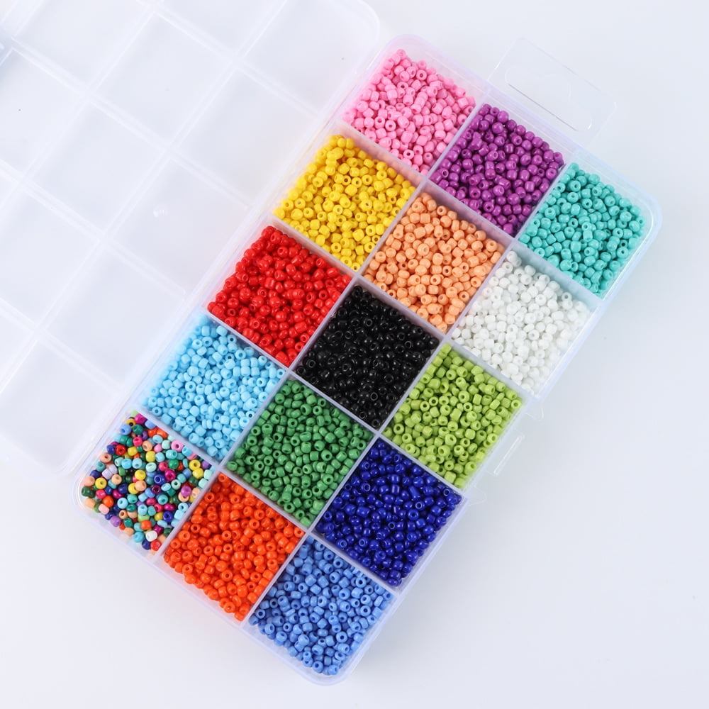 Fieldoo Feildoo Fun Friendship Bracelet Making Set Colorful Beads Suitable for Children's Crafts and Jewelry Making Set ,15 Grid 3mm Rice Beads with