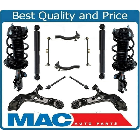 12 Pcs Chassis Kit Struts Shocks Control Arms For Rav4 06-08 Sport 09-12 2.5L