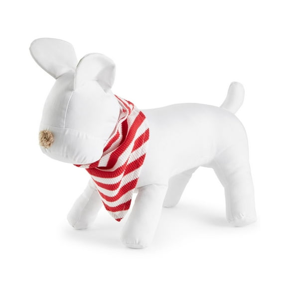 Family Pajamas Matching Striped Pet Bandana, Red/White, Small/Medium