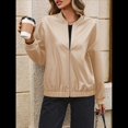 thumbnail image 4 of Chaqueta Informal de Sintético para Motocicleta, de Corta y Larga, para Mujer Albaricoque XL, 4 of 9