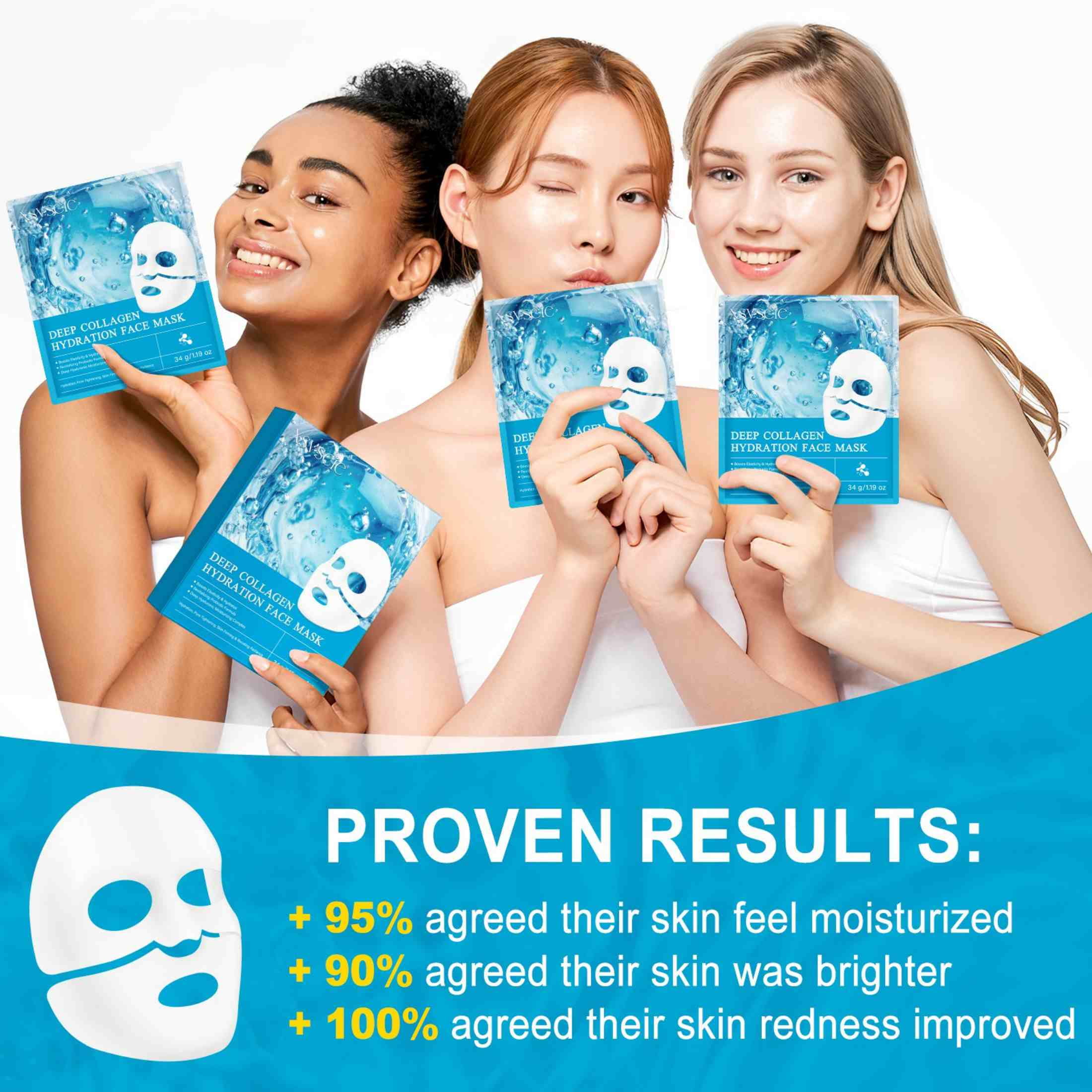 Xsvseie 2-Pack Collagen Sheet Masks - Hydrating & Firming