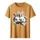thumbnail image 3 of Tops de Cuello Alto para las Mujeres Amante Impreso Camiseta Cuello Redondo Manga Corta, Poliéster Spandex, 3 of 7