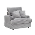 thumbnail image 6 of 59.05” Oversized Chaise Lounge Chair with Ottoman, Corduroy Upholstered Sofa Couch with Storage Spaces&Cup Holder, Comfy Reclining Sleeper Chair for Living Room, 6 of 6