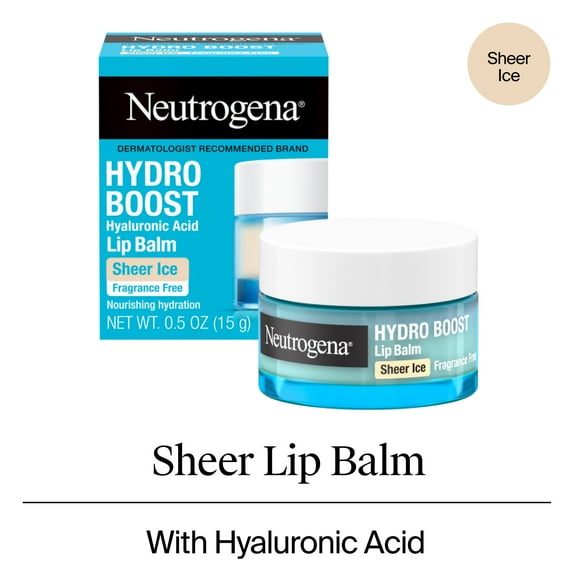 Neutrogena Hydro Boost Hyaluronic Acid Lip Balm, Sheer Ice, 0.5 oz