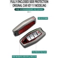 thumbnail image 4 of Key Fob Cover Compatible with Mitsubishi Outlander 2021-2024 Keychain Case Holder Protector,Red-long Keychain, 4 of 8