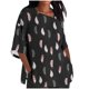 thumbnail image 2 of Fiudx Ofertas Relámpago Blusa Holgada Estampada con Manga 3/4, Informal, a La Moda, para Mujer, 2 of 5