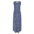 thumbnail image 5 of SMihono Robes Bohèmes d'Été pour Femmes Grande Taille Décontractées Amples d'Été Imprimées Robe Débardeur Robe de Plage Col Rond Sans Manches Robes, 5 of 5