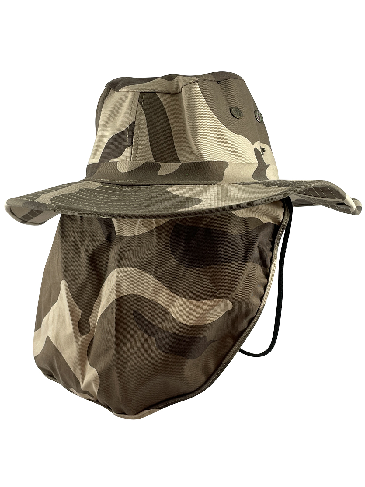 Top Headwear Safari Explorer Bucket Hat Flap Neck Cover - Desert Camo - S - image 3 of 3