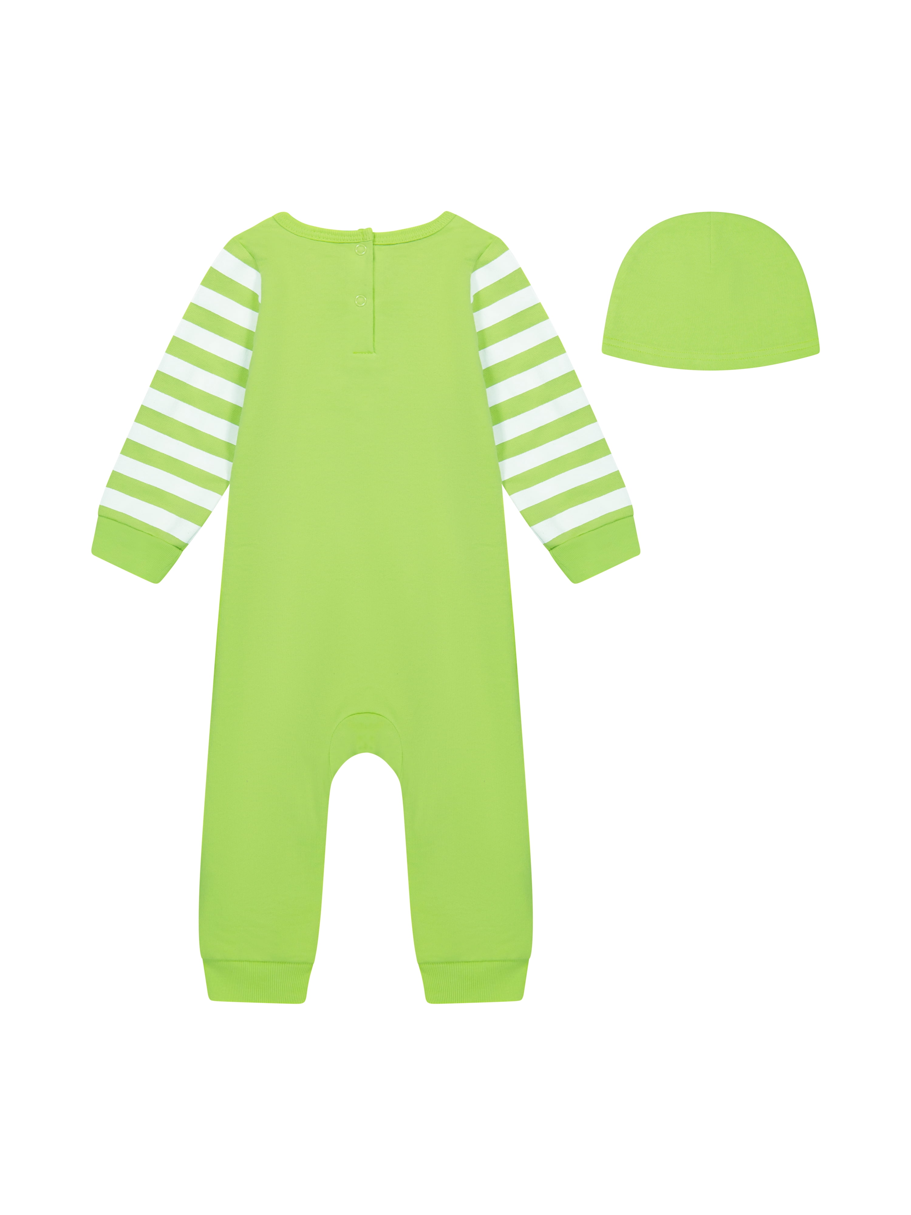 The Grinch Christmas Baby Green Coverall and Hat, Sizes 0/3M-24M