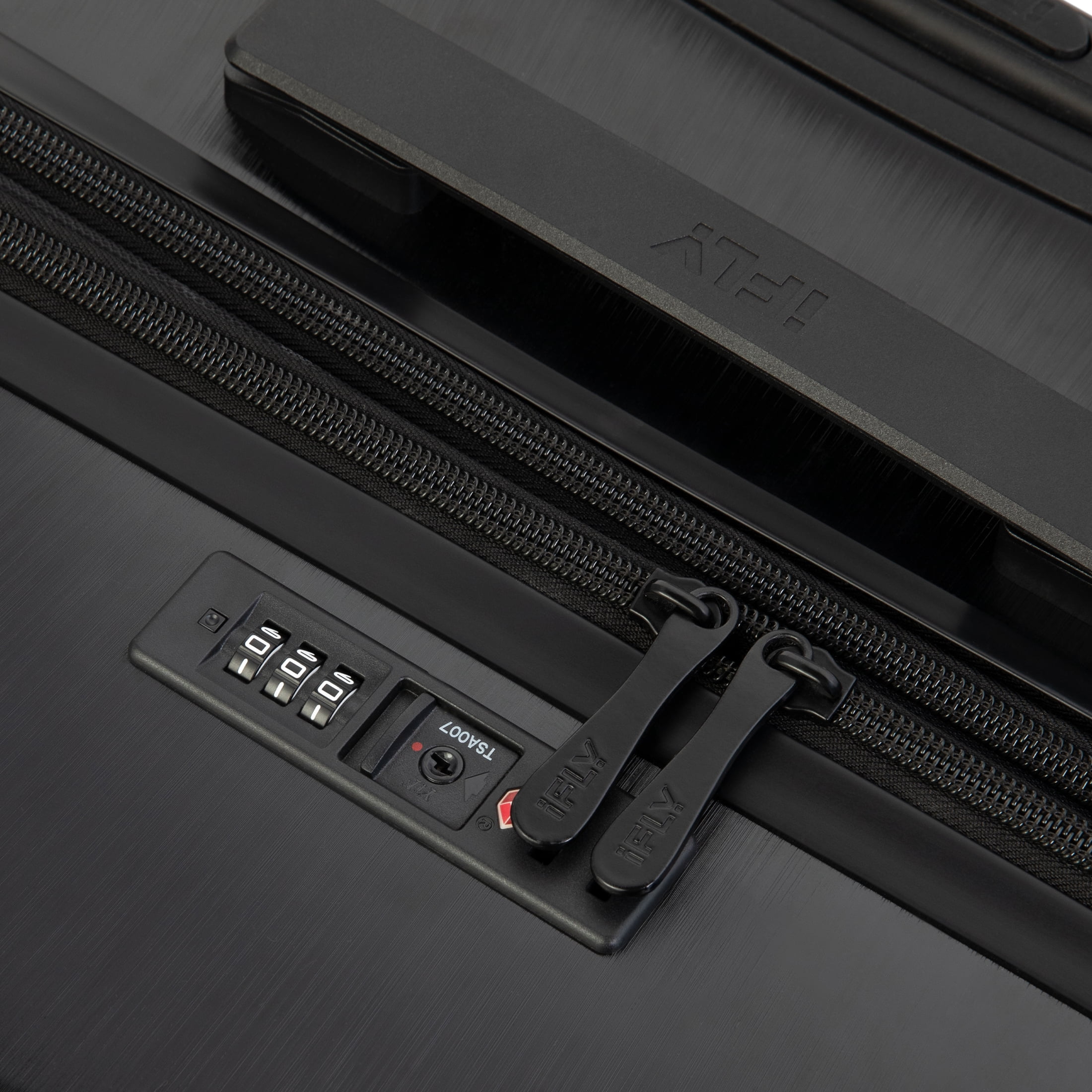 iFLY Altitude 2-Piece Expandable Hardside Luggage Set with TSA Lock, 20" Carry-on and 28" Checked Luggage, Black