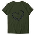 thumbnail image 2 of Fiudx Liquidación de Ofertas Flash Tops con Estampado de Moda para Mujer, Blusa de Manga Corta, Camisetas Divertidas con Cuello Redondo, 2 of 3