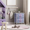 thumbnail image 3 of Sorbus Nightstand with 2 Drawers - Kids Bedside Table & End Table - Steel Frame, Wood Top, Easy Pull Fabric Bins - Dresser & Chest for Bedroom, Office, Dorm - 2 Pack, 3 of 6