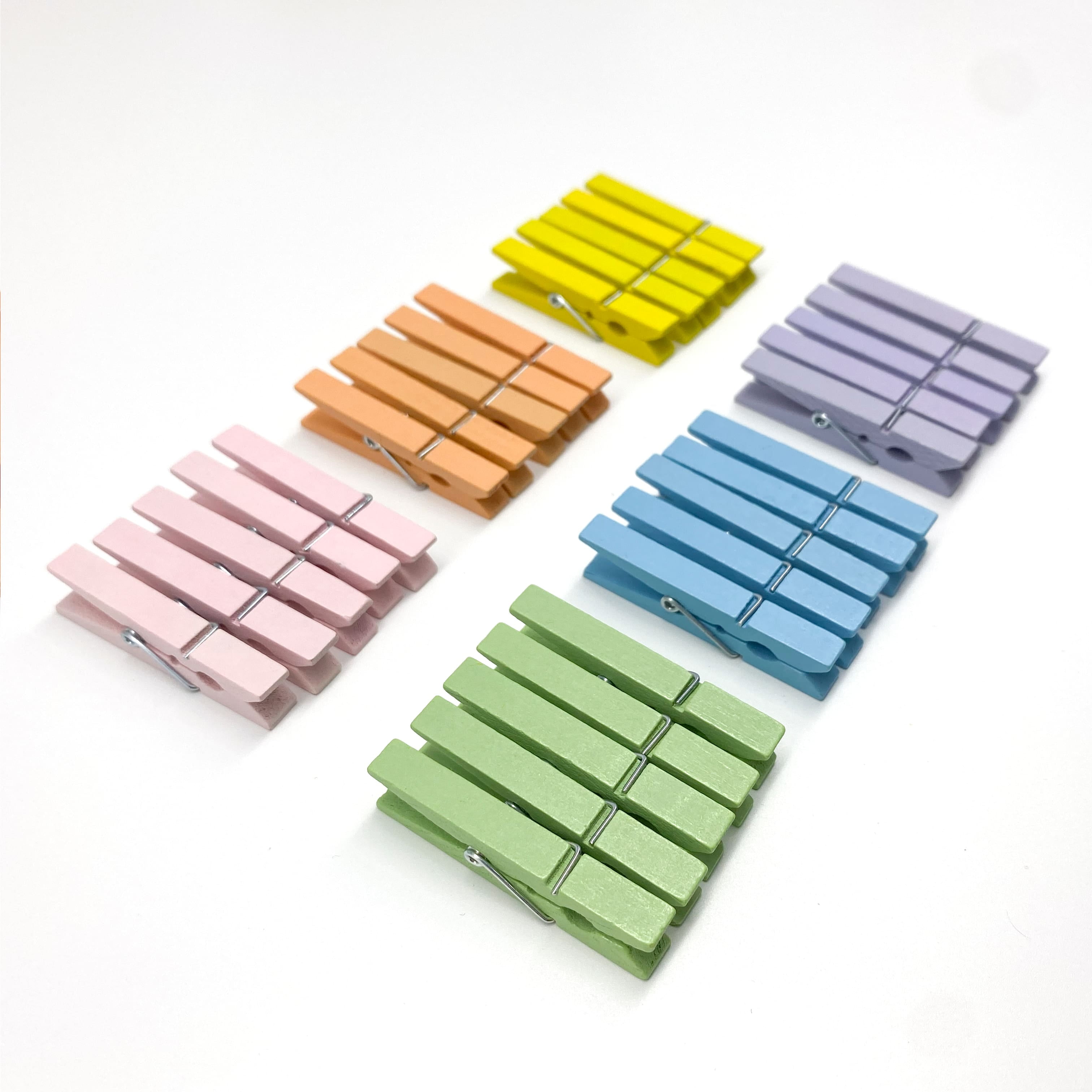 MICHAELS Bulk 12 Packs 30 ct. (360 total) Medium Pastel Clothespins by