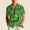 Green A, variant on SGFCWSX Men's St. Patrick's Day Short Sleeve Shirt Celtic Knot Shamrock Print Button Down Party Shirt Green Size XL