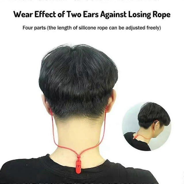 Hanging Rope 52cm Portable Anti Loss Silicone for Children and Adults Hearing Aid Fixed Rope Anti Fall Protection Rope