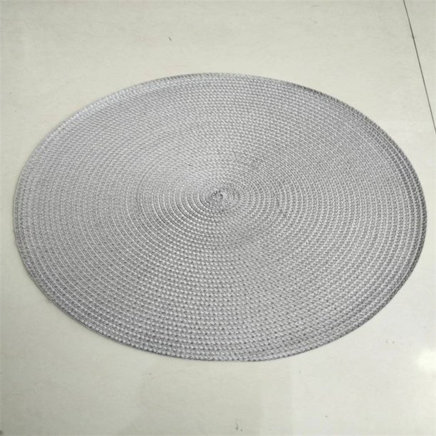 Posavasos redondo de polipropileno tejido para mesa de comedor, con aislamiento térmico, tejido simple, retro, ligero y lujoso