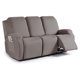 thumbnail image 1 of Nvzi Funda de sofá elástica de jacquard, funda de sillón reclinable para sala de estar, fácil de instalar, lavable, protector de sofá de 3 plazas (gris y marrón), 1 of 4