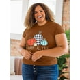 thumbnail image 3 of XCHQRTI Pumpkin Plus Size Women Tshirt Its Fall Yall Thanksgiving Short Sleeve Graphic Tees, 3 of 7