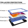 thumbnail image 5 of SOATUTO For iPad 9th 2021 Case Hybrid Shockproof Rugged Protection Cover with 360 Degree Kickstand/Hand Strap and Carrying Shoulder Strap For Apple iPad 9th 8th 7th Generation 10.2 inch -Black+Blue, 5 of 5