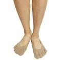 thumbnail image 3 of Couver Unisex Super Low Cut 5 Finger No Show Toe socks, Beige, Small, 3 of 8