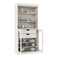 thumbnail image 2 of Palace Imports 100% Solid Wood 32" Kitchen Pantry Storage Cabinet with Glass Doors, Adjustable Shelves and 2-Drawers, White, 2 of 6