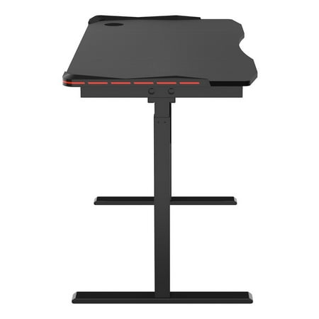 Highmore - Tron Electric Height Adjustable LED Gaming Desk - Black