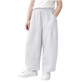 thumbnail image 2 of Agkizg Kids Solid Pants with Pockets Elastic Waist Casual Comfortable Pants for Boys Girls, Sizes 3-4 Years, 2 of 6
