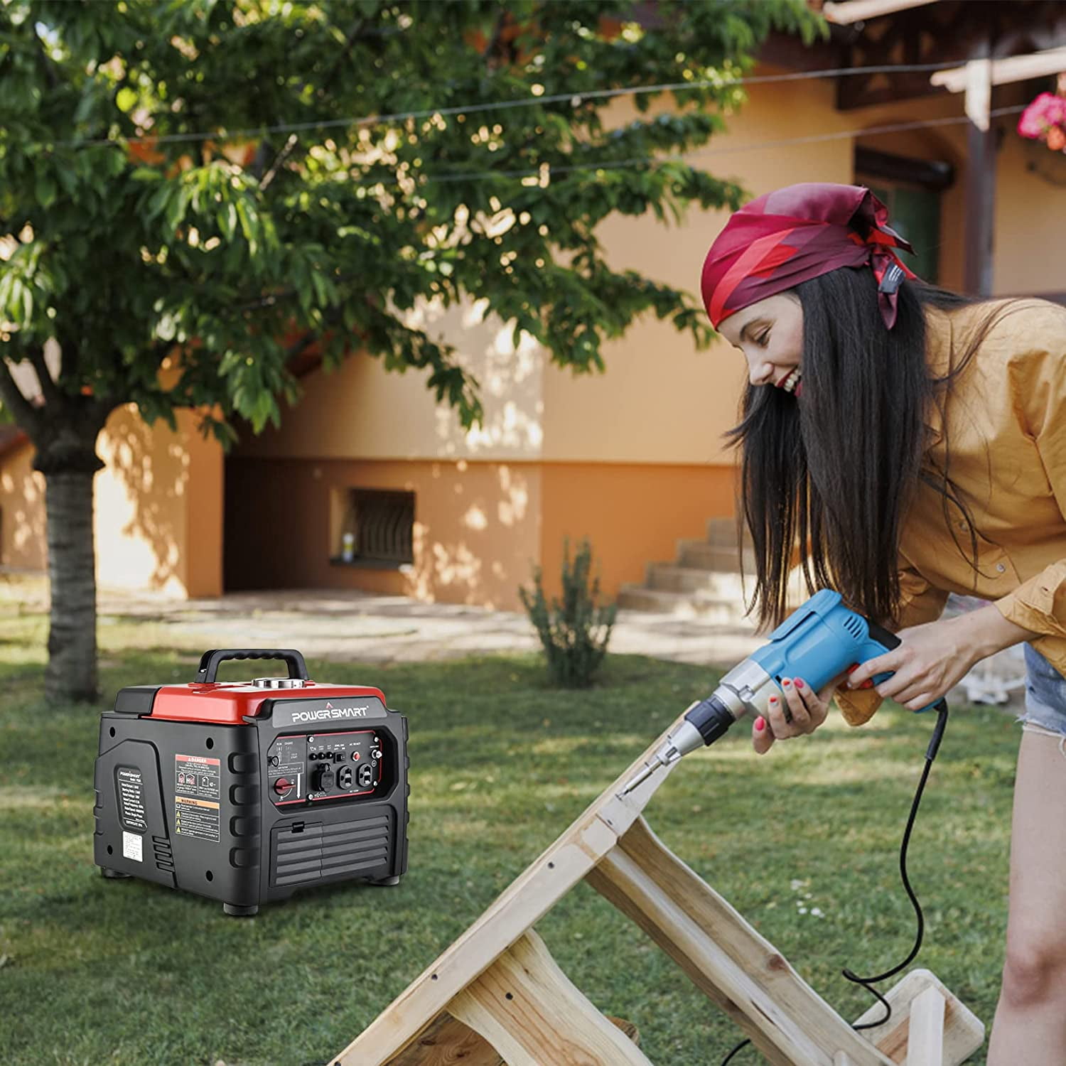 CJC Portable Gas Generator, 1000 Running Watts/1500 Starting Watts Generator Gas Powered for Camping Travel Hunting Emergency