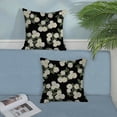thumbnail image 3 of Floral Pillow Covers 18x18 Set of 2 Summer Black White Hydrangea Throw Pillow Cover Outdoor Decoration Spring Flower Pillowcase Farmhouse Decorative Cushion Case for Sofa Couch Home Decor, 3 of 5