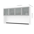 thumbnail image 2 of Bestar Pro-Concept Plus 72" Hutch with Frosted Glass Doors in White, 2 of 3