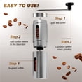 thumbnail image 4 of Manual Coffee Grinder with Adjustable Setting - Conical Burr Mill & Brushed Stainless Steel - Burr Coffee Grinder for , Drip Coffee, Espresso, French , Turkish Brew, 4 of 7